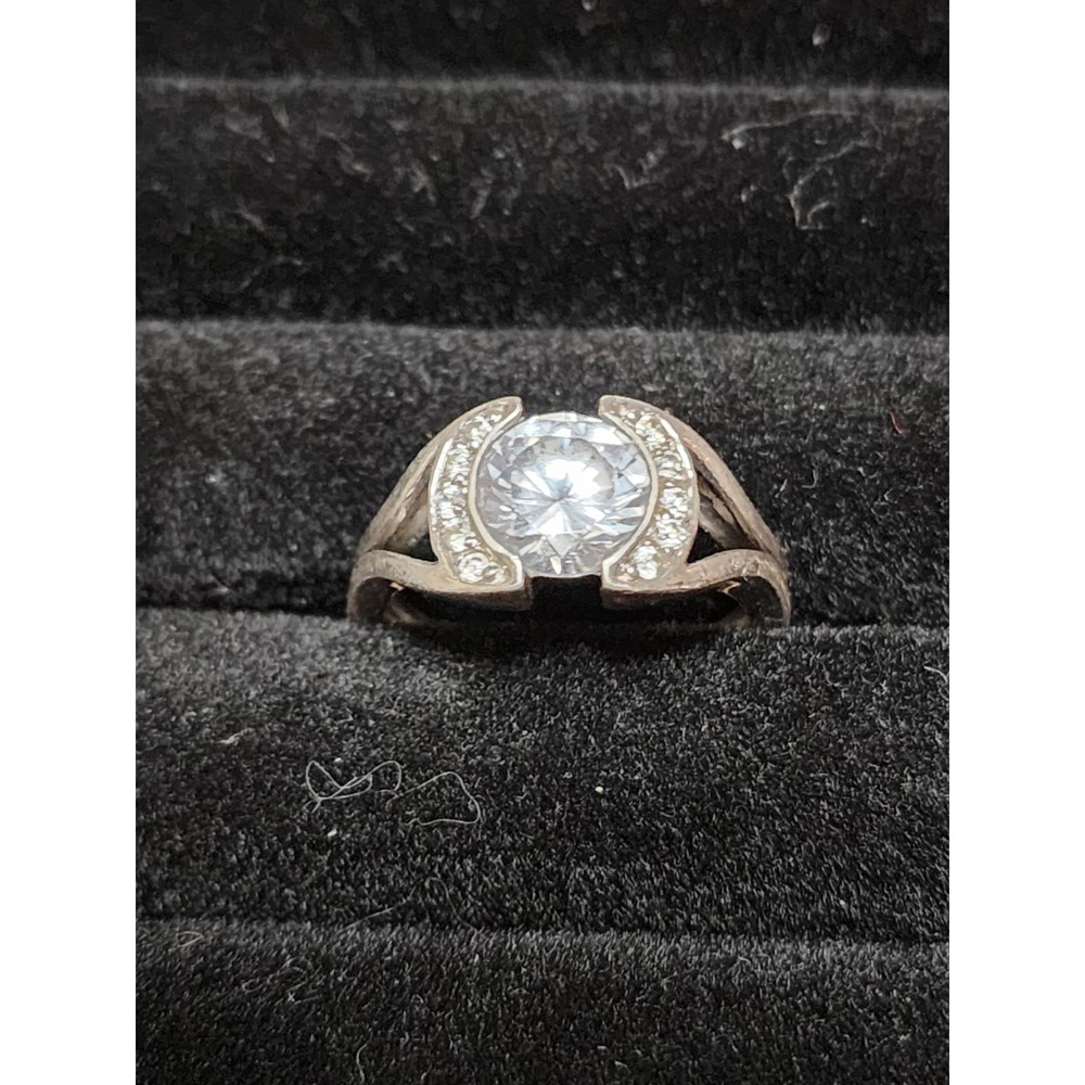 Avon Love Everlasting CZ Engagement Ring 925 Vintage Size 7 3/4